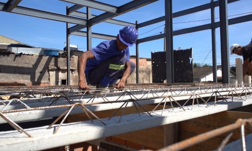 VR: obras da nova sede da SMPD têm 90% da estrutura metálica concluída